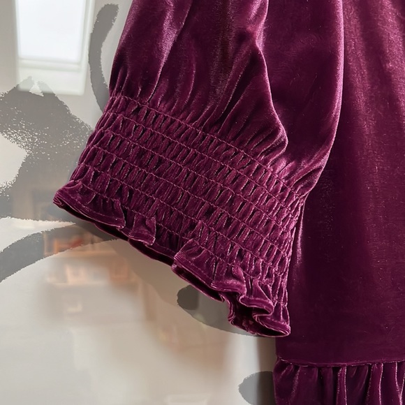 Draper James by Reese Witherspoon, “Lee Ann” dress in velvet crimson - Picture 8 of 14